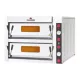 Italforni pizzakemence, elektromos, kétkamrás, 32 cm, 4x4 db