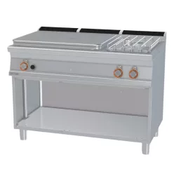   Lotus tűzhely, gázüzemű, 1 zónás francia lappal, 2 égőfejjel, nyitott tárolóval, 25 kw