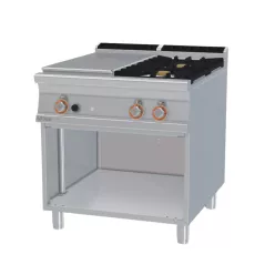   Lotus tűzhely, gázüzemű, 1 zónás francia lappal, 2 égőfejjel, nyitott tárolóval, 24 kw