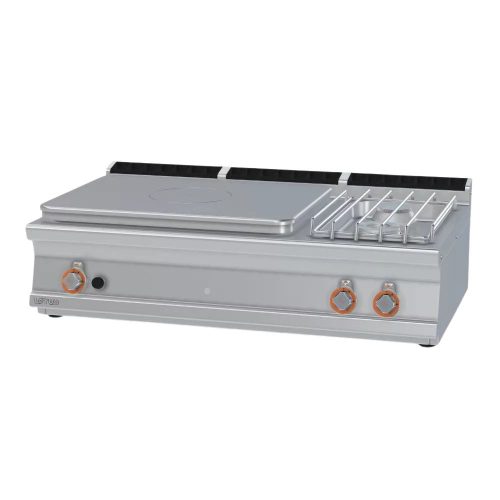 Lotus tűzhely, gázüzemű, 1 zónás francia lappal, 2 égőfejjel, asztali, 25 kw