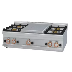   Lotus tűzhely, gázüzemű, 1 zónás francia lappal, 4 égőfejjel, asztali, 23,5 kw