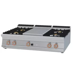   Lotus tűzhely, gázüzemű, 1 zónás francia lappal, 4 égőfejjel, asztali, 35 kw