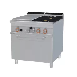   Lotus tűzhely, gázüzemű, 1 zónás francia lappal, 2 égőfejjel, gázüzemű statikus sütővel, 32,5 kw