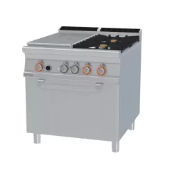   Lotus tűzhely, gázüzemű, 1 zónás francia lappal, 2 égőfejjel, elektromos légkeveréses sütővel, 24 kW+5,32 kw