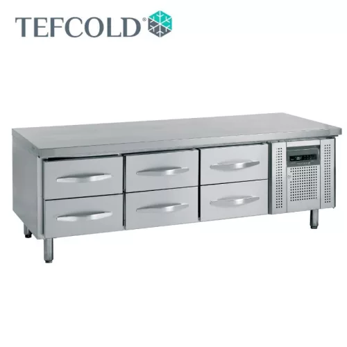 Tefcold hűtött alépítmény, GN1/1, 6 fiókkal, 1795 x 700 x 670 mm