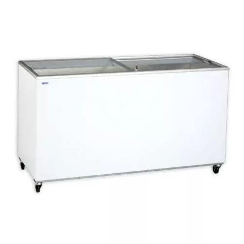 Mélyhűtőláda, 400 literes, csúszó üvegtetővel