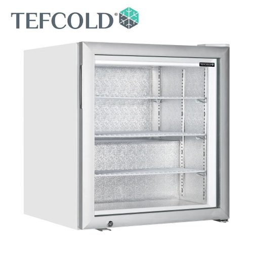 Tefcold mélyhűtőszekrény, asztali, üveg ajtóval, 90 l,  610x540x670 mm