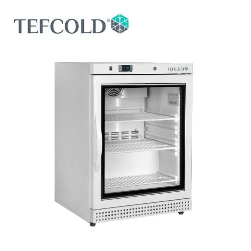 Tefcold fagyasztóvitrin, 200 literes, üvegajtós, ventillációs, fehér, 0,15 kW