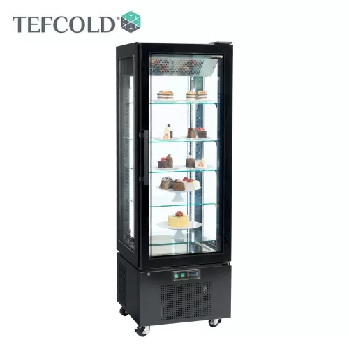 Tefcold kínáló hűtővitrin, 364 literes, üvegajtós, ventilációs