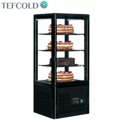   Tefcold kínáló hűtővitrin, 80 literes, pultra helyezhető, ventilációs, 0,184 kW