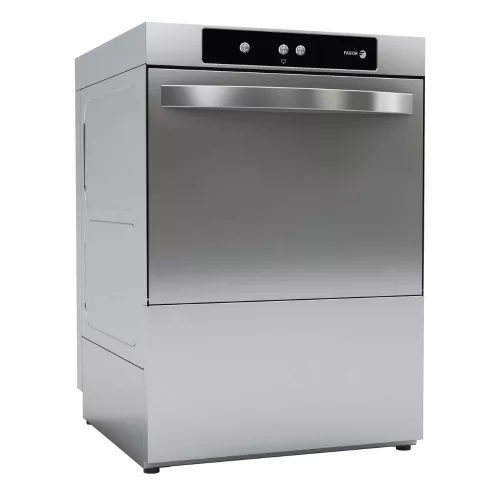 Fagor Concept ipari tányér és pohármosogató gép, 1F, 50x50 cm-es kosár, beépített mosogató öblítő adagolóval 