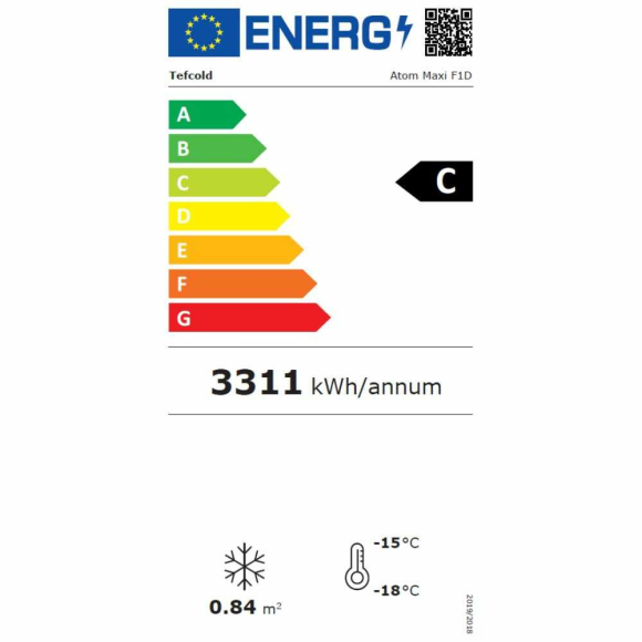 FAGYASZTÓVITRIN, 560 literes, üvegajtós, ventilációs