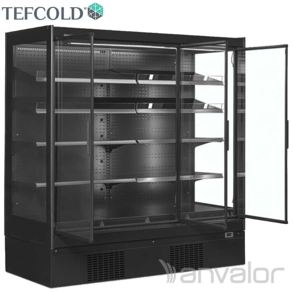 HŰTŐVITRIN, 1350 literes, üvegajtós, ventilációs, fekete