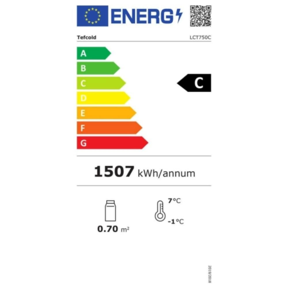 KÍNÁLÓ HŰTŐVITRIN, 100 literes, hajlított frontüveges, ventilációs