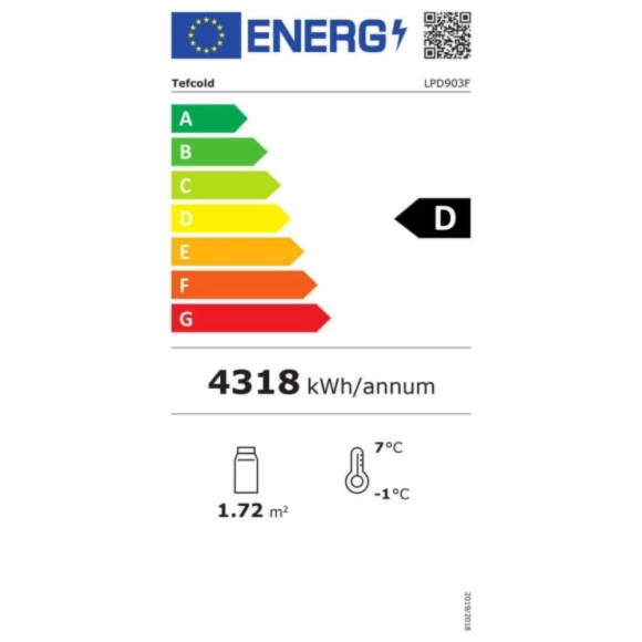 KÍNÁLÓ HŰTŐVITRIN, 390 literes, ventilációs