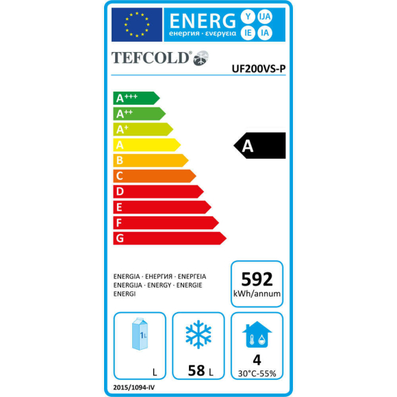 MÉLYHŰTŐSZEKRÉNY,  200 literes, ventilációs