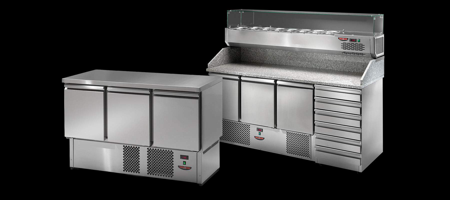 Tecnodom professzionális saladette és pizzapult