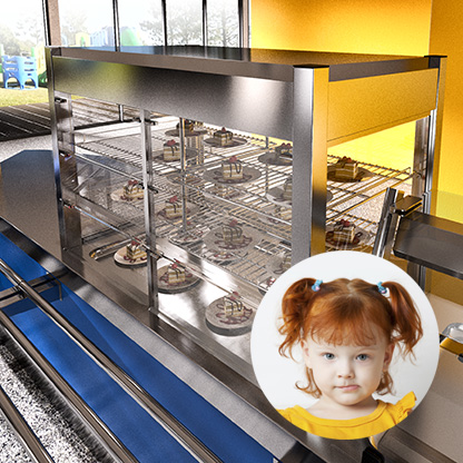 Tecnosteel gyermek intézményi self service pult